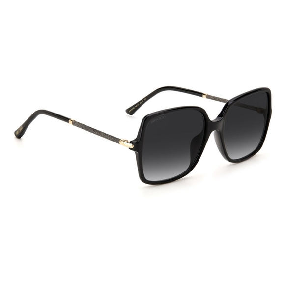 NEW JIMMY CHOO BLACK SQUARE EPPIE/G/S 807 SUNGLASSES